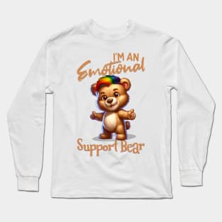 I Am An Emotional Support Bear Pride LGBT Free Hugs Long Sleeve T-Shirt